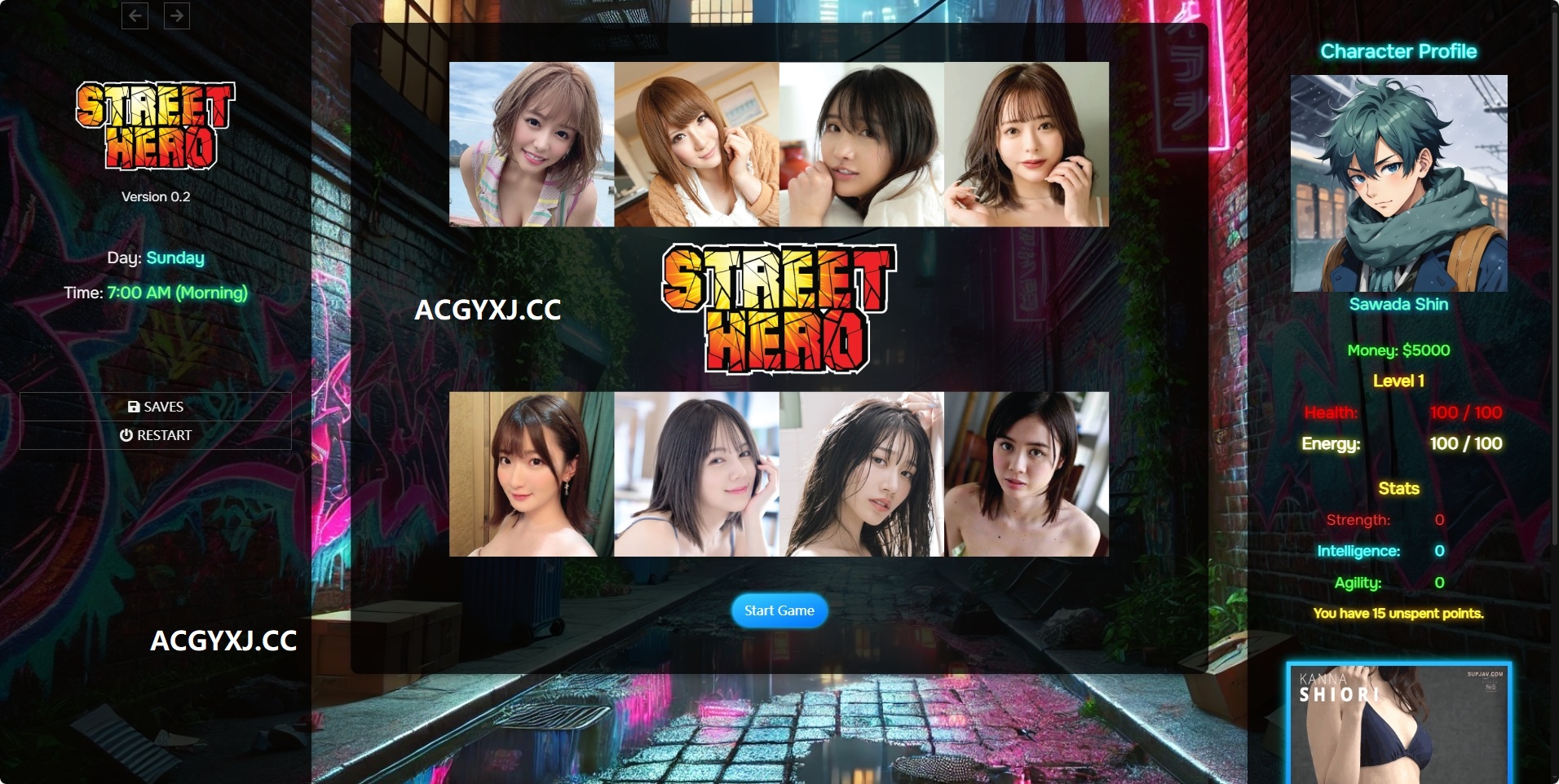 【电脑】[亚洲风HTML/真人/动态] 街头英雄 Street Hero V0.6c 浏览器转中文 [17.40G]