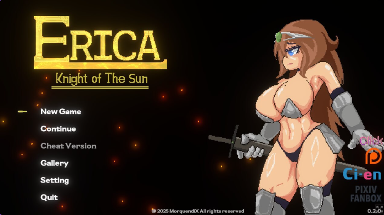 【PC/生肉/动作/ACT游戏/3.40G】 艾莉卡：太阳骑士 （Erica: Knight of the Sun） Ver0.2.0 生肉步兵版+动作ACT游戏+3.40G
